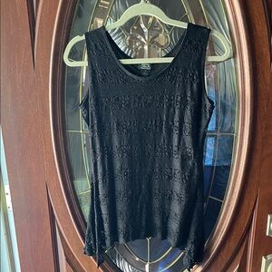 Shannon ford  Black Lace Tank Top